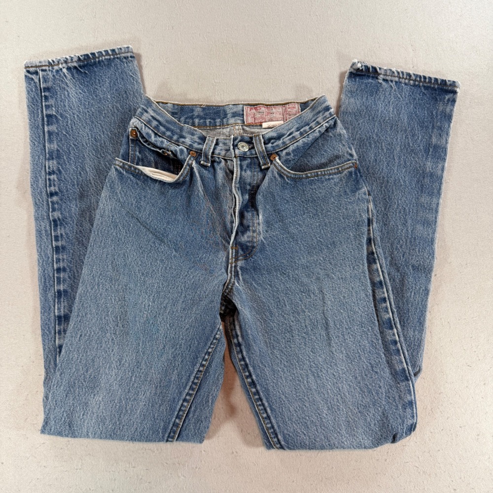 Vintage Levis 501 Jeans Made in USA Medium Wash Approx 24x31 High Rise
